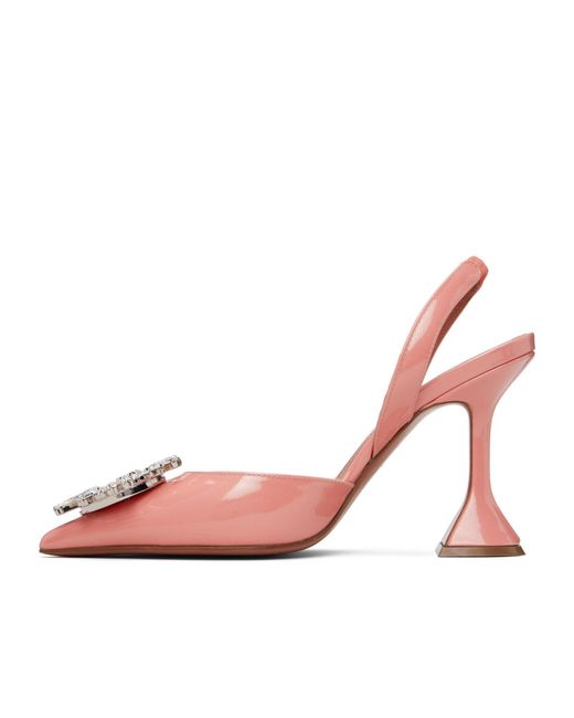 AMINA MUADDI Pink Begum Sling 95 Pointed-Toe High-Heeled Sandals