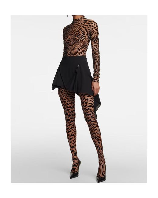 Mugler Black Asymmetric Mini Skirt