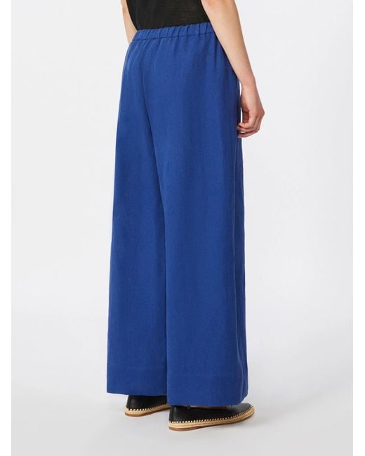Max Mara Blue Drawstring Casual Pants