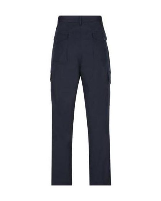 Moncler Blue Gabardine Jogging Trousers for men