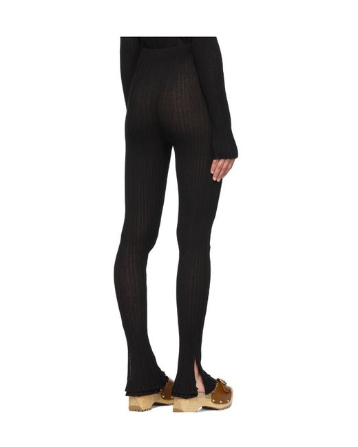 3.1 Phillip Lim Black Cotton Ribbed Casual Pants