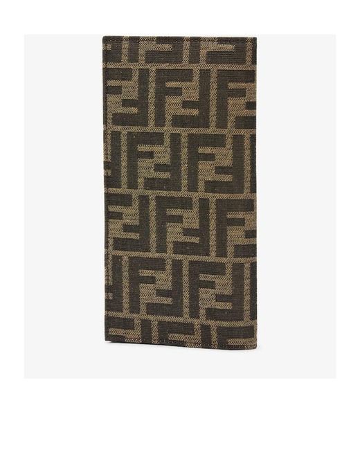 Fendi Green Ff Jacquard Bi-Fold Wallet for men