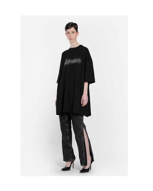 Vetements Black Bling Bling Logo Printed T-Shirt for men