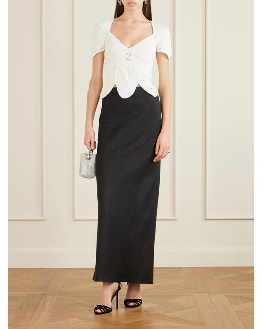 Cult Gaia White Eliza Crochet Top