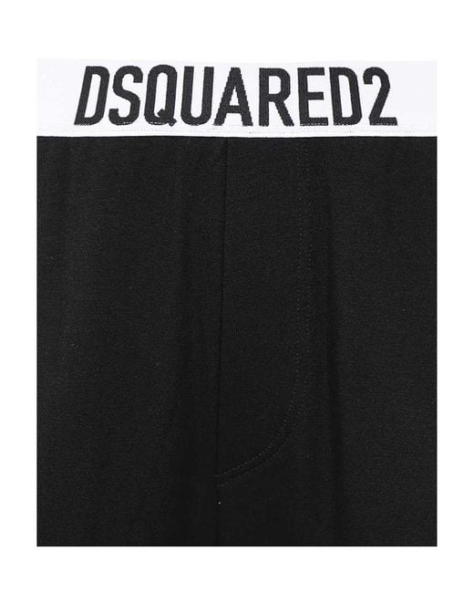 DSquared² Black Logo Casual Pants