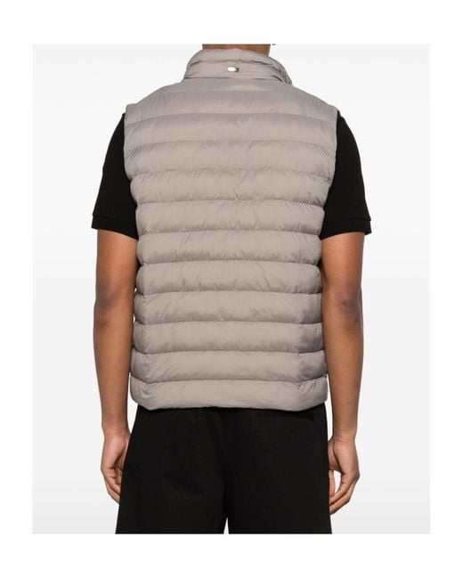 Herno Gray Zip Sleeveless Jacket for men