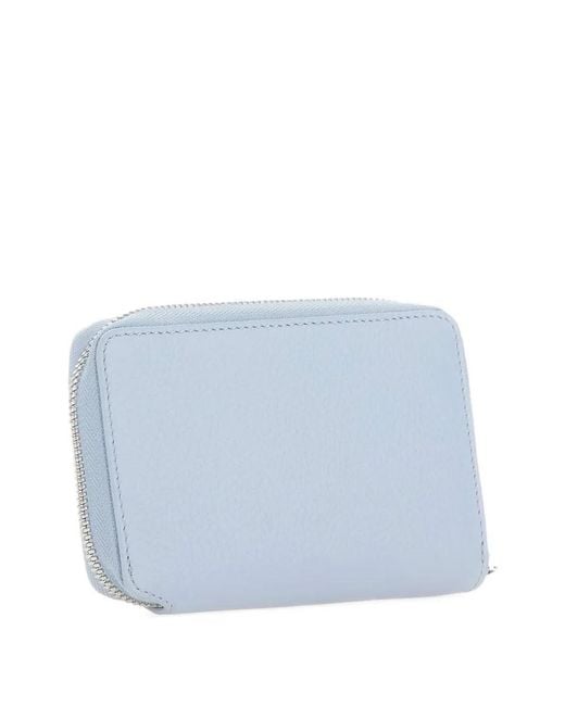 Gianni Chiarini Blue Zip-Around Compact Wallet
