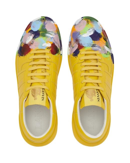 Lanvin Yellow X Gallery Department Lace-Up Sneakers for men