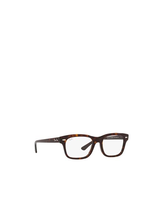 Ray-Ban White Rectangle Frame Glasses for men