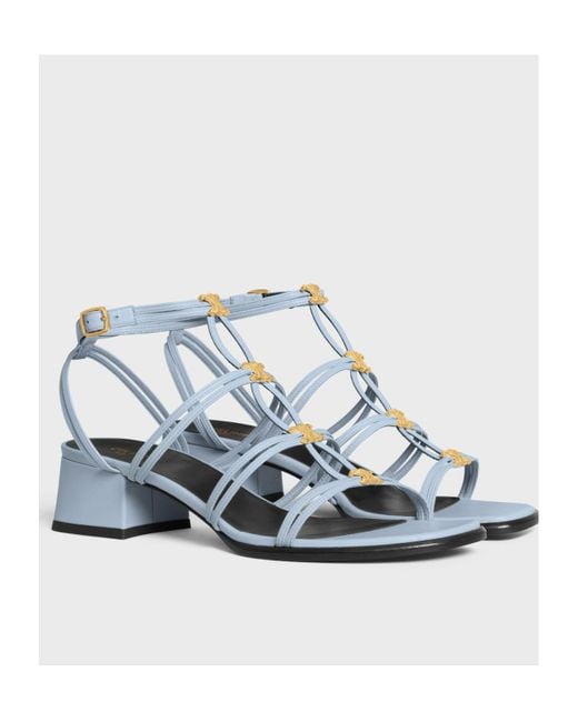 Celine Clemence Multi Triomphe Sandal in White | Lyst