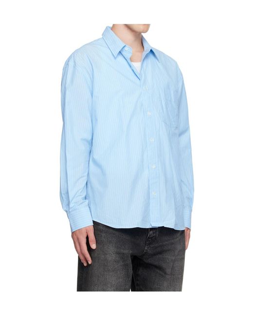 sunflower Blue Striped Oversized Shirt for men