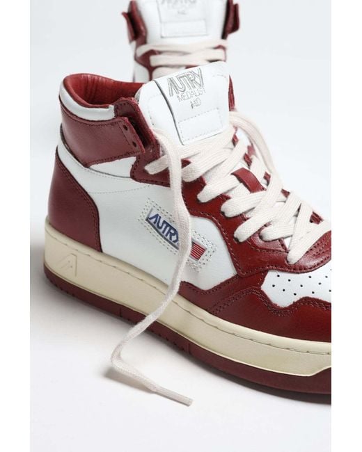 Autry Pink Medalist High-Top Sneakers