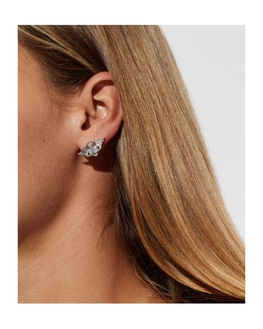 Vivienne Westwood White Wing-Motif Earrings