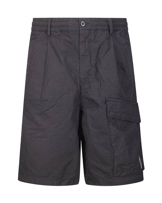 C P Company Blue Micro Reps Lens Boxy Shorts for men