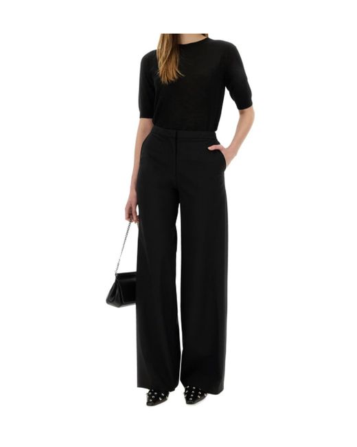 Pt Pantaloni Black Pt Torino Wide Leg Pants