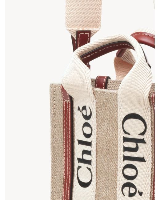 Chloé Natural Chloé Woody Mini Tote Bag