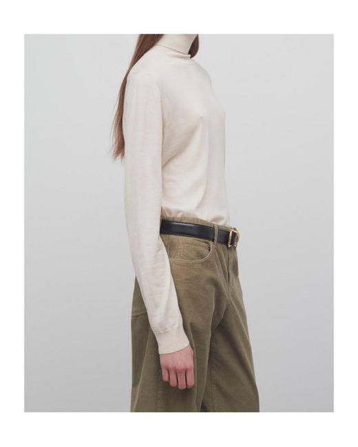 The Row White Heva Turtleneck Jumper