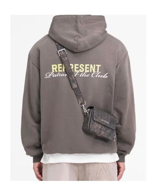 Represent Gray Hooded Sweater for men