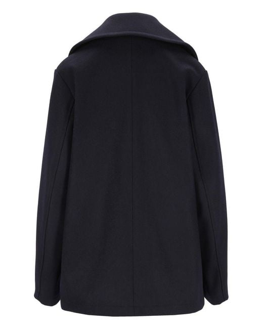 Barena Blue Double-Breasted Coat