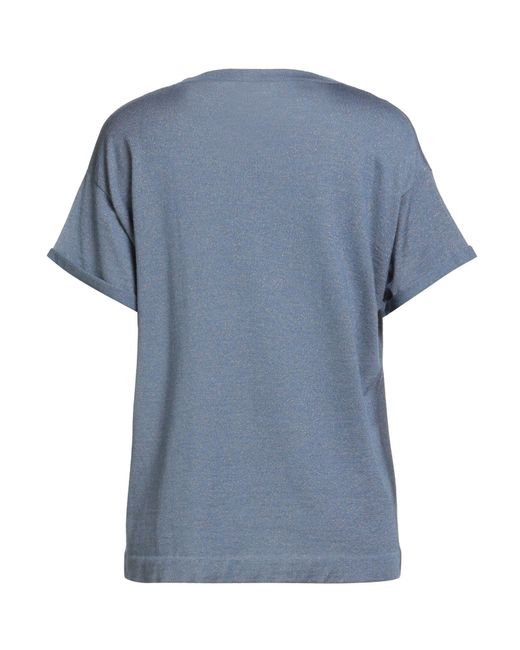 Brunello Cucinelli Blue Crew Neck Knitwear