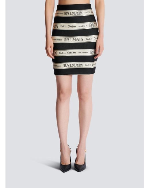 Balmain Black Short Skirts