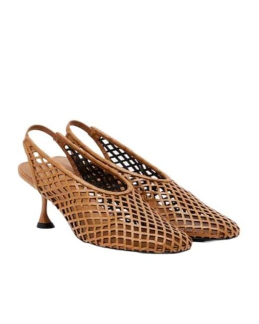 Proenza Schouler Brown Tee Leather Slingback Pumps