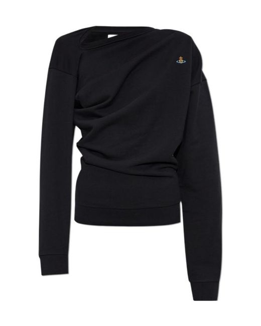 Vivienne Westwood Orb-Embroidered Asymmetric Sweatshirt in
