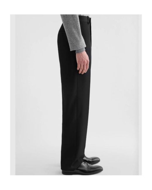 Jil Sander Gabardine Trousers in Black for Men | Lyst