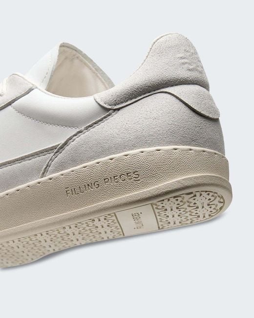 Filling Pieces White Lace-Up Sneakers for men
