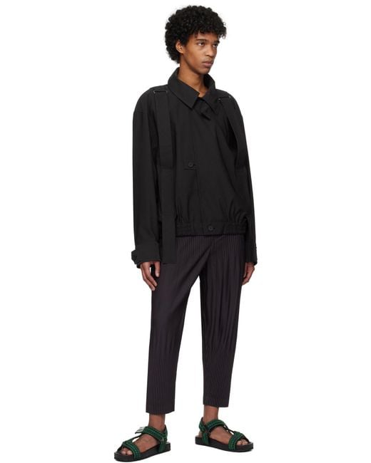 Homme Plissé Issey Miyake Black Homme Plissé Issey Miyake Parachute Jacket for men