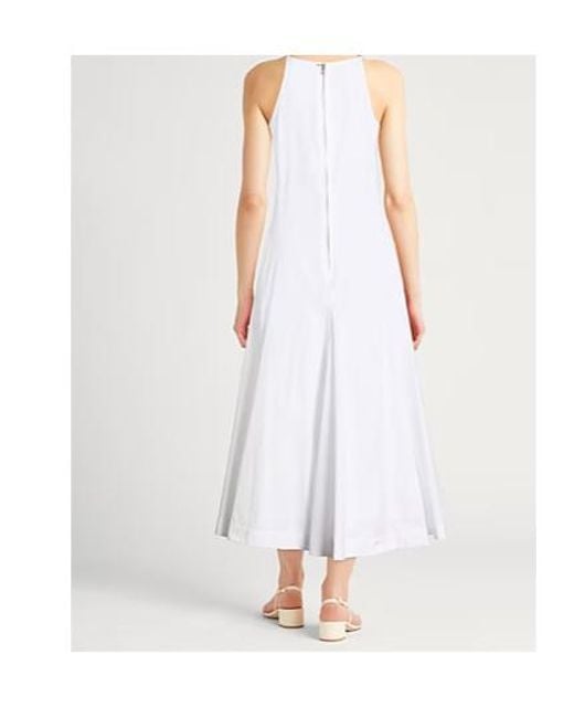 Sportmax White Sleeveless Halter Dress