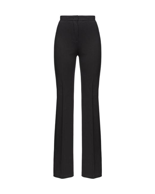 Pinko Black Flared Full Milano Trousers