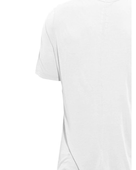 Rick Owens White Crew Neck Short-Sleeved T-Shirt for men