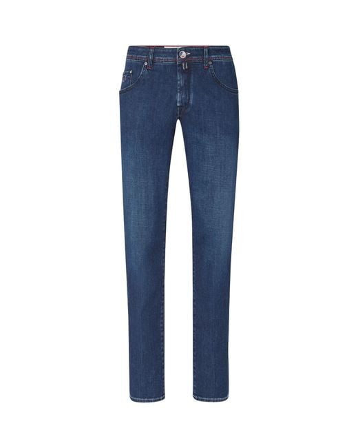 Jacob Cohen Blue Belt-Loop Jeans for men