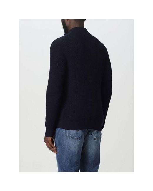 Ballantyne Blue Long-Sleeved Buttoned Cardigan for men