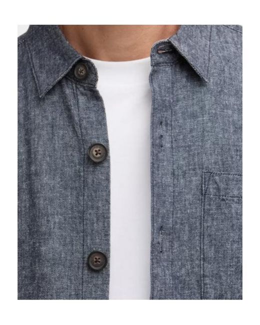 Barbour Blue Button-Down Long-Sleeved Casual Jacket for men