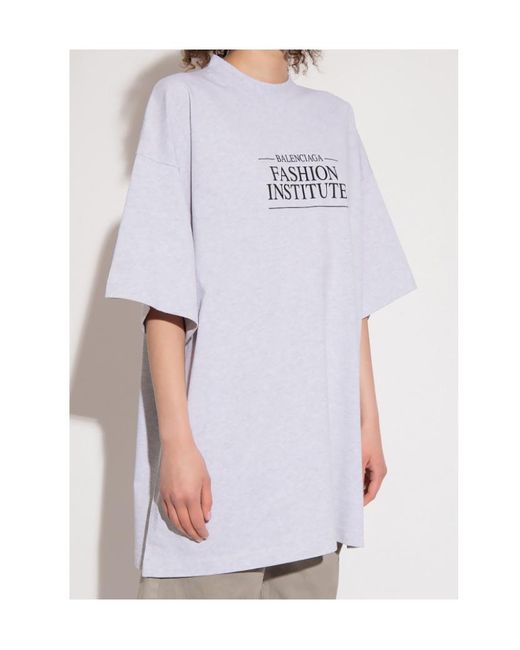 Balenciaga White Fashion Institute Oversized T-Shirt