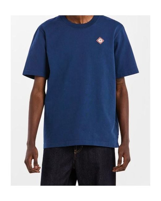 Casablanca Blue Classic Logo T-Shirt for men