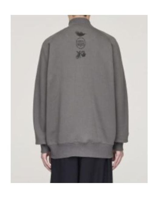 Y-3 Gray Zip-Up Bomber Jacket for men