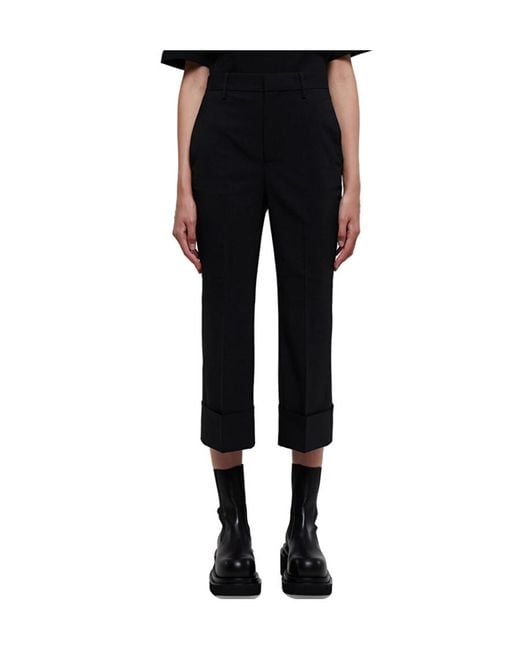 DSquared² Black Cropped Flare Trousers