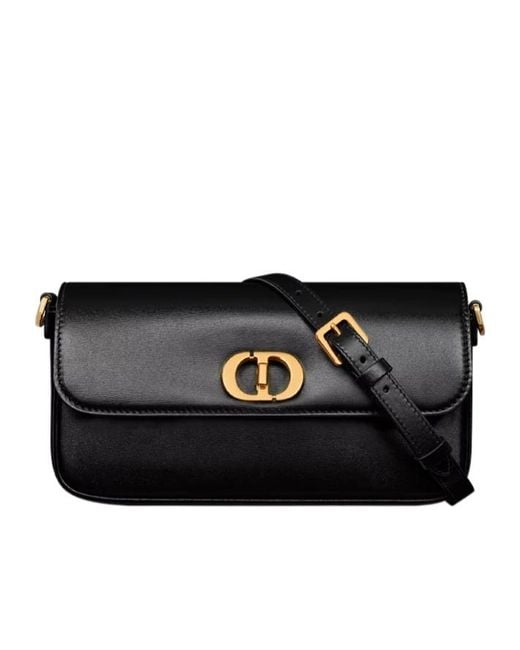 Dior Black 30 Montaigne Avenue East-West Double Carry Mini Bag