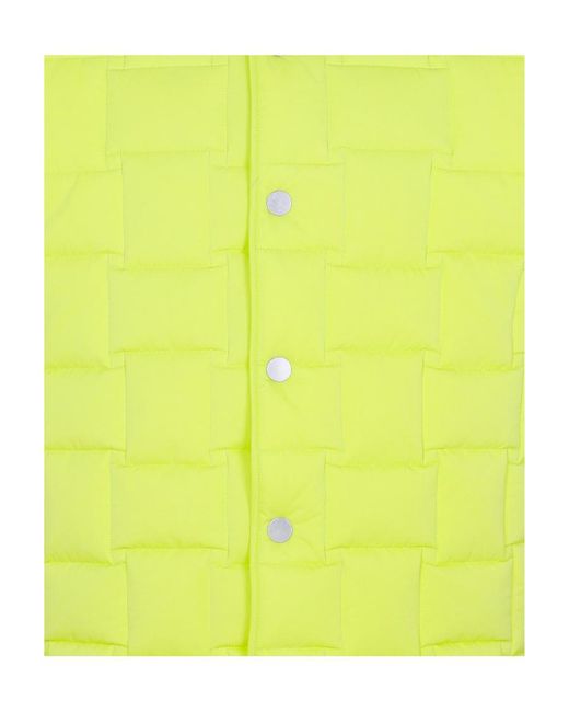Bottega Veneta Yellow Buttoned V-Neck Padded Vest for men