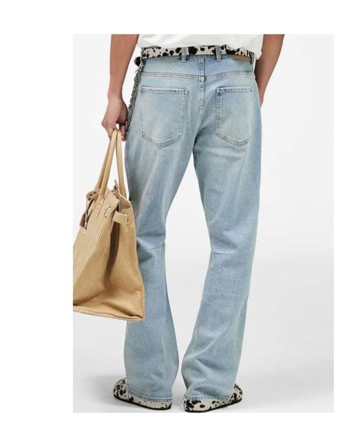 Represent Blue Kick Flared Denim Jeans for men