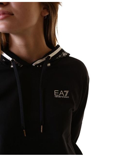 EA7 Black Core Logo Print Tracksuit