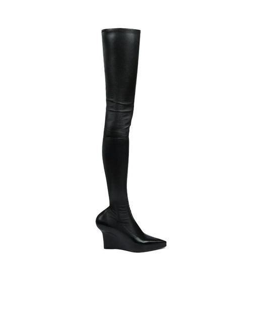 Givenchy Black Pointed Tote Thigh Boots