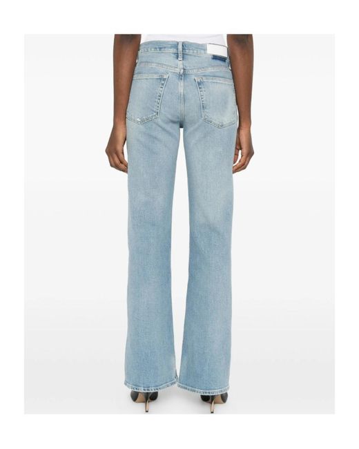 Re/done Blue Button-Fastening Jeans