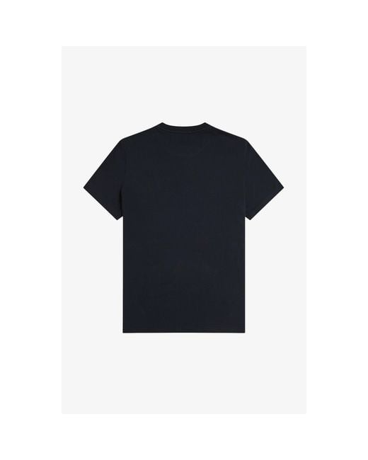 Fred Perry Black Cotton Shortsleeve Tshirt for men