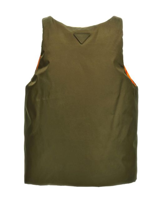 Prada Green Sleeveless Padded Top for men