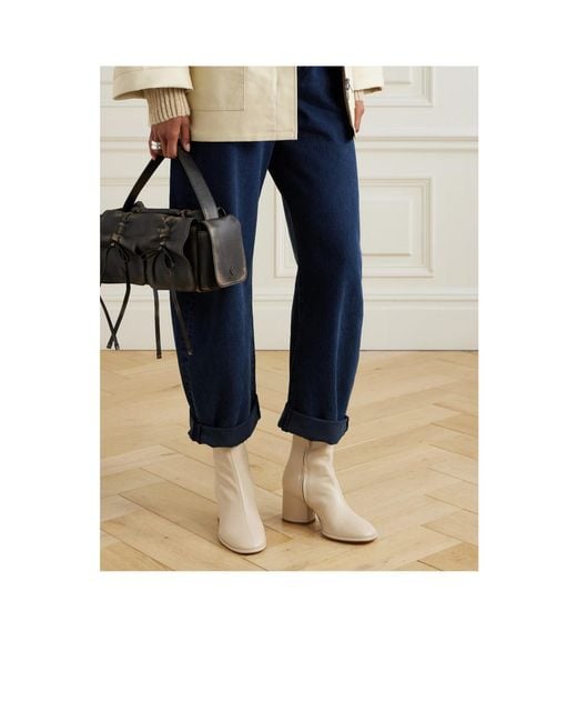 Aeyde Natural Solid Leather Ankle Boots
