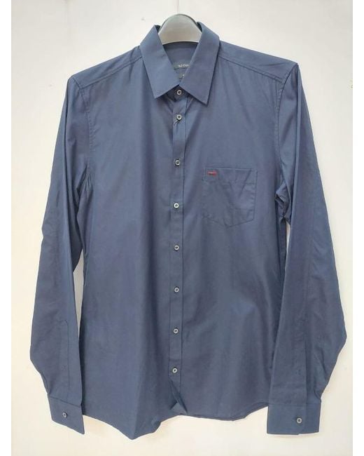 Gucci Blue Long-Sleeved Shirt